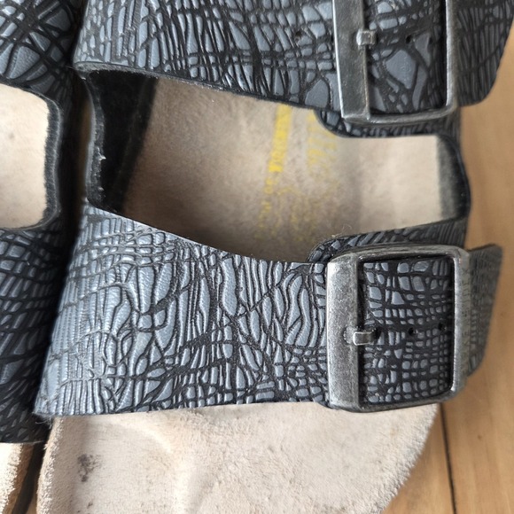 Birkenstock Papillio Arizona sandal Metallic Stones Black Womens Sz 38 - Picture 12 of 13